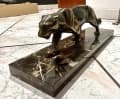 Stima della Scultura in Bronzo e Marmo: Pantera e Antilope.