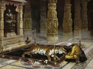 Dipinto Tigre Rudolf Ernst : perizia e stima Dipinto Tigre Rudolf Ernst : perizia e stima