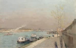 Dipinto Parigi Senna Albert Lebourg : perizia e stima Dipinto Parigi Senna Albert Lebourg : perizia e stima