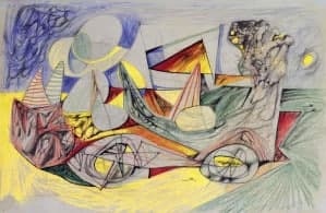 Disegno di Roberto Matta: perizia e stima Disegno di Roberto Matta: perizia e stima