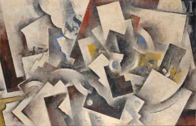 Stima di una composizione cubista su tela di Robert Marc (1943-1993)