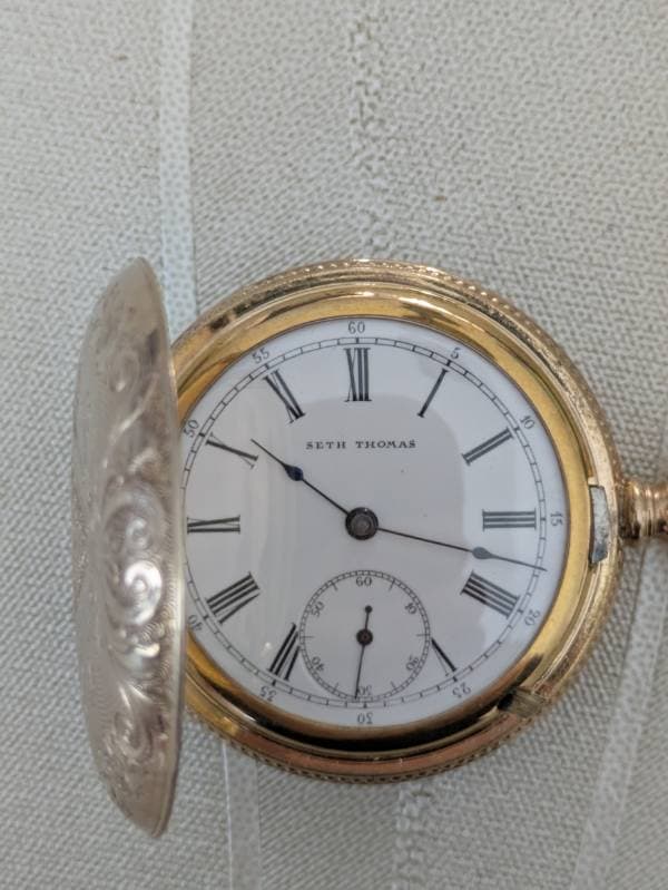 Valutazione di un orologio da tasca SETH THOMAS di qualità eccezionale in oro giallo 14K in perfette condizioni di funzionamento