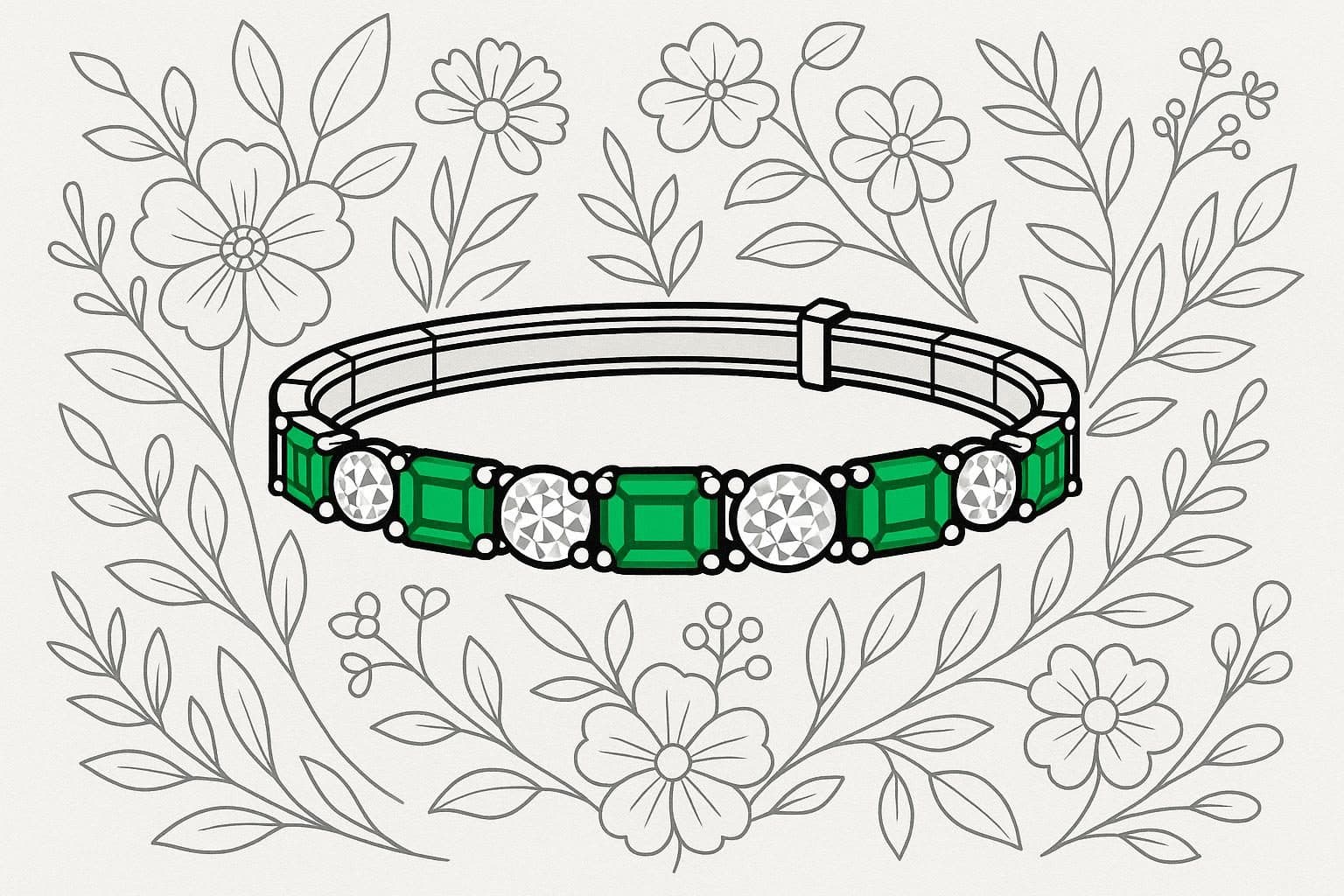 Bracciale di smeraldo