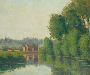 Dipinto Paesaggio Marius Borgeaud : perizia e stima Dipinto Paesaggio Marius Borgeaud : perizia e stima