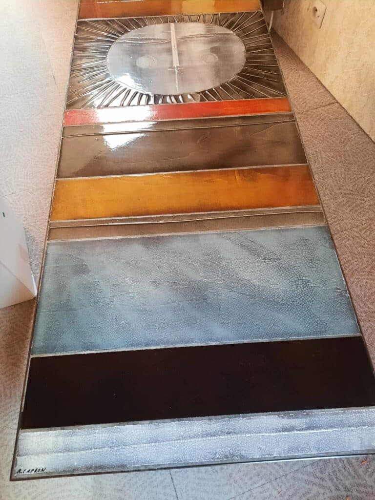 Stima Tavolo Ceramica SOLEIL Capron 1970