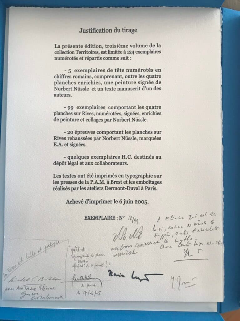“Horizons – Libro d’arte con 4 tavole dipinte – Edizioni Territoires”