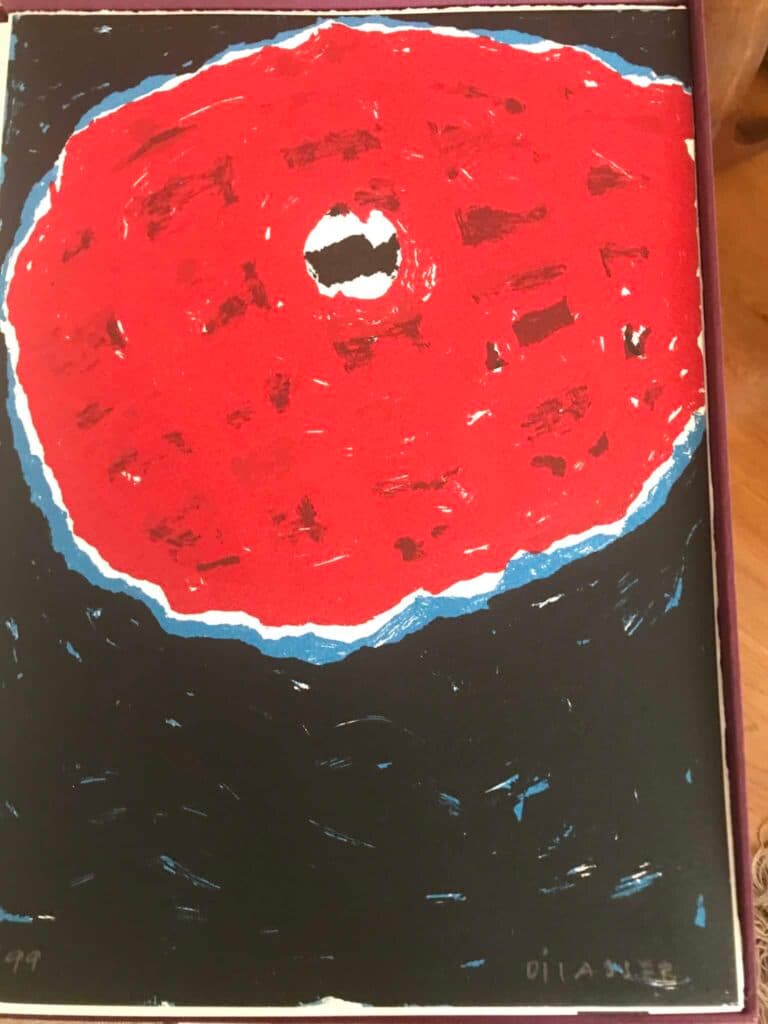 Raccolta di serigrafie e testi di artisti rinomati