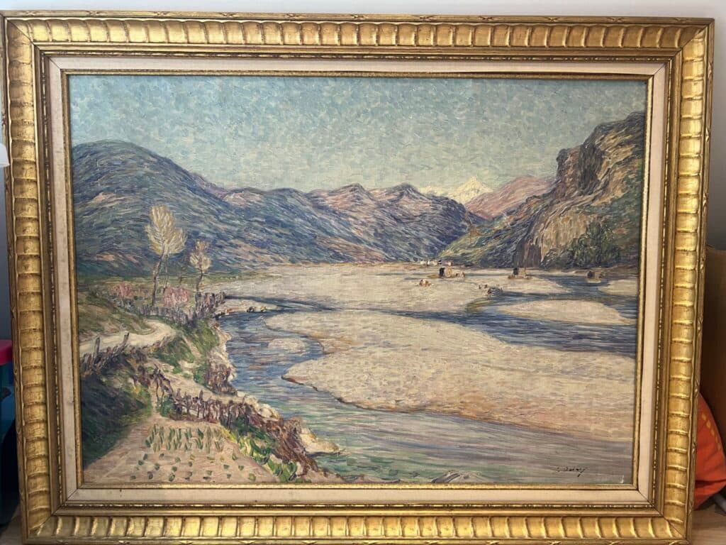 Stima professionale del dipinto a olio di dimensioni 50 X 80 dell’artista Léon Detroy