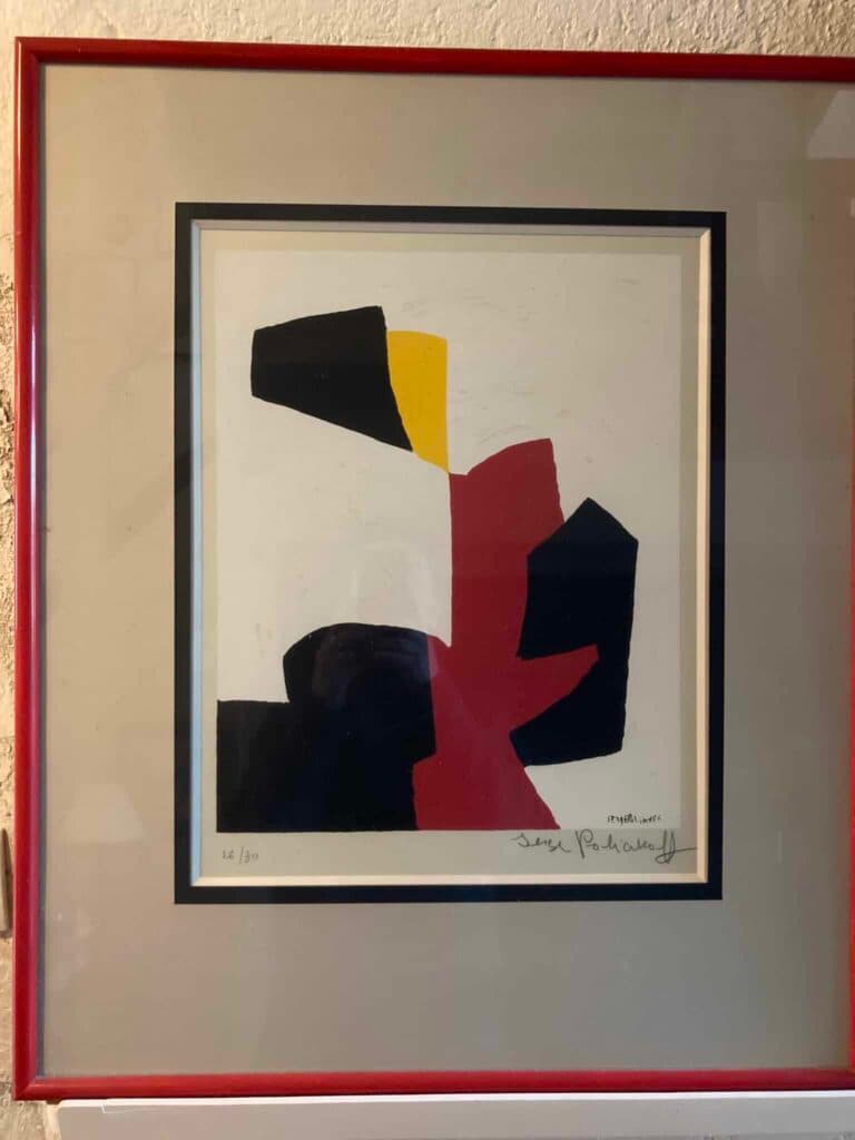 Stima del valore di una serigrafia a colori di Poliakoff risalente al 1968 con dimensioni 308 x 385