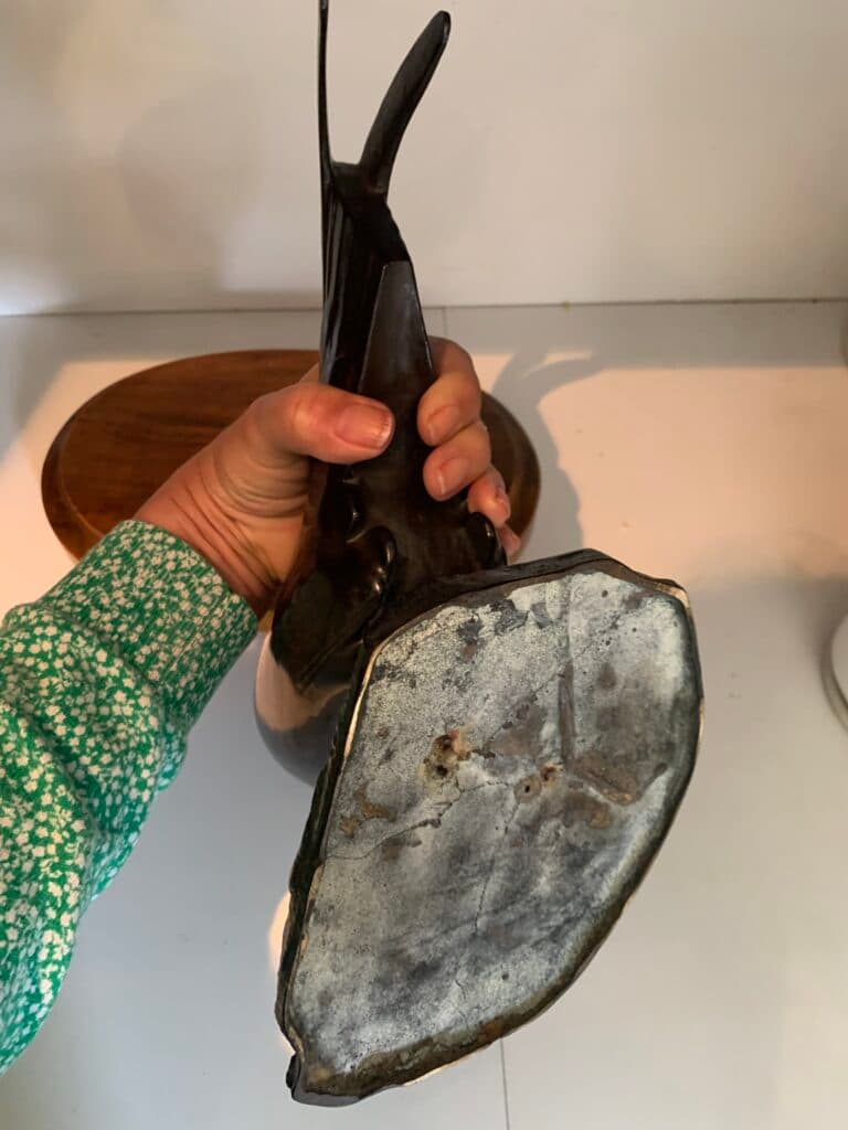 Stima del valore di una scultura in bronzo che rappresenta un gallo addormentato di François Pompon, prodotta dalla fonderia Hebrard, riferimento richiesta 442874