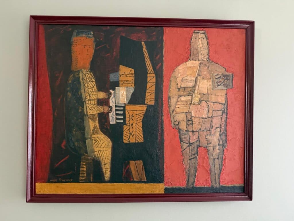 Stima del valore dell’opera pittorica “Serie dei musicisti: Il pianista e il flautista” di Max Papart realizzata in olio su tela