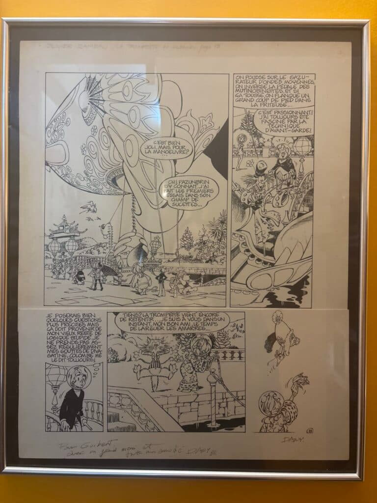 Stima per la tavola originale “Olivier Rameau La trompette du silence”, specificamente la pagina 13, firmata da Dany nel 1986