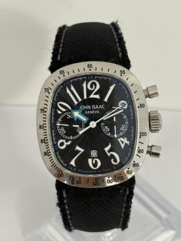 Stima del valore di un orologio John Isaac Geneve raro e assemblato in Svizzera risalente al 2014