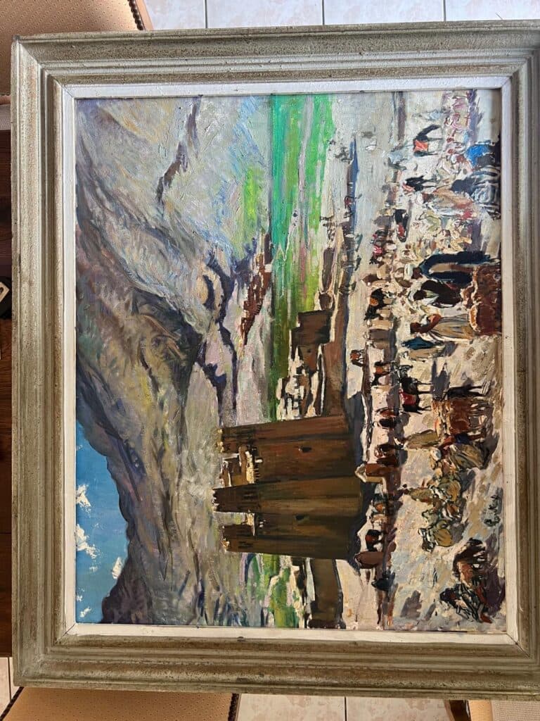 Valutazione del valore dell’opera “Marche devant la Kasbah” dipinta da Henri Jean Pontoy