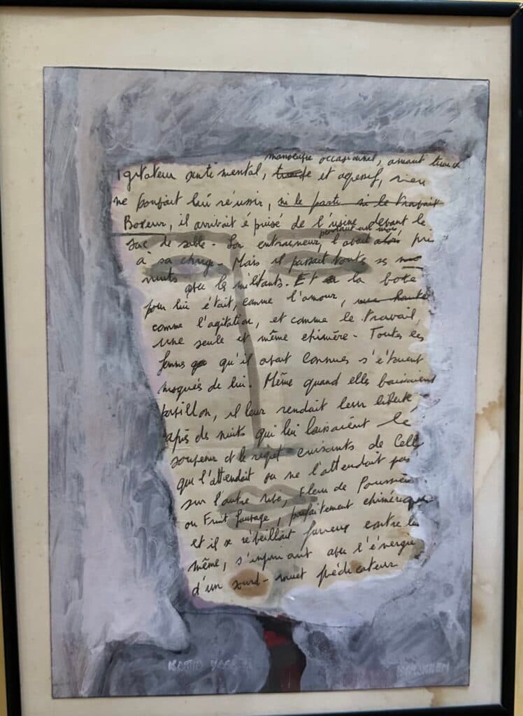 Stima del valore di un dipinto autentico firmato da Issiakhem con una lettera scritta dal suo amico Kateb Yacine