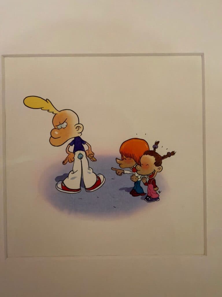 “Stima di un’illustrazione originale a ecolina dell’album 8 di Titeuf, firmata dall’artista Z in perfette condizioni”